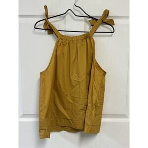 Who What Wear **Honey Mustard Tie Strap Tank** Small